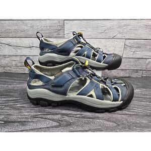 KEEN Newport H2 Men’s 7.5 / Women’s 9 Navy Gray Hiking Sandals Anti-Odor EUC